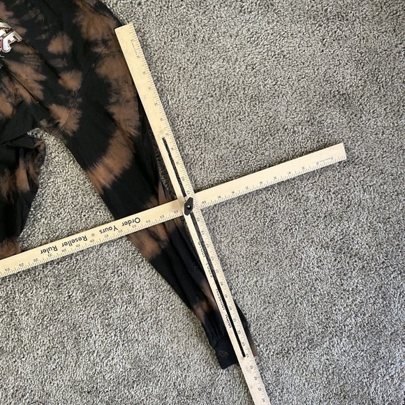 Empyre unisex black and brown tie Dye long sleeve shirt Damage Done Skull - Picture 7 of 10